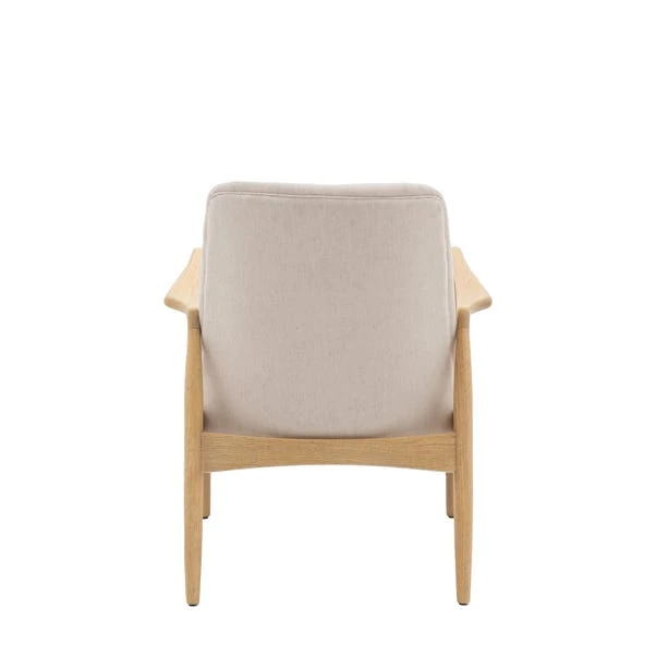 Callar Linen Wooden Arm Accent Chair 6 Callar Linen Wooden Arm Accent Chair - Image 6