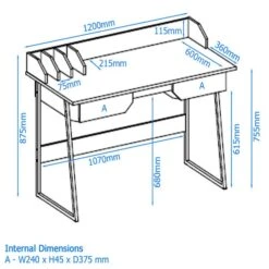 Sybil 2 Drawer Desk -Furniture Sale Store 30850923 alt09
