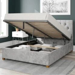 Olivier Mirazzi Velvet Ottoman Bed Frame -Furniture Sale Store 30852398 alt01