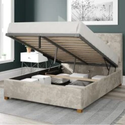 Presley Mirazzi Velvet Ottoman Bed Frame -Furniture Sale Store 30852457 alt01