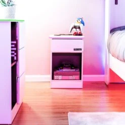 X Rocker Carbon Tek Bedside Table With Wireless Charging -Furniture Sale Store 30856170 alt01