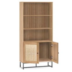 Hollis Tall Bookcase, Oak -Furniture Sale Store 30857460 alt02