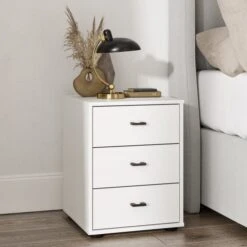 Wiemann Kahla Matt 3 Drawer Bedside Table -Furniture Sale Store 30858679