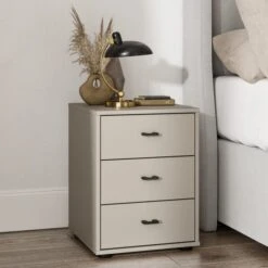 Wiemann Kahla Matt 3 Drawer Bedside Table -Furniture Sale Store 30858685