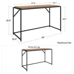 Quincy Writing Desk, Weathered Oak -Furniture Sale Store 30860054 alt09
