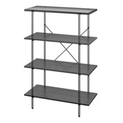 Wainwright 4 Shelf Bookcase, Black Oak -Furniture Sale Store 30860055 alt03