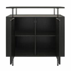 Wainwright Bar Cabinet, Black Oak -Furniture Sale Store 30860056 alt03