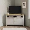 Olney High Corner TV Unit, Stone For TVs Up To 50"