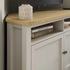 Olney High Corner TV Unit, Stone For TVs Up To 50" -Furniture Sale Store 30866565 alt03