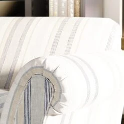 Angus Striped Linen Snuggle Chair -Furniture Sale Store 30869752 alt05