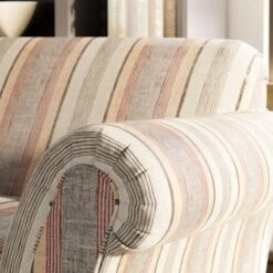 Angus Striped Linen Snuggle Chair -Furniture Sale Store 30869753 alt05