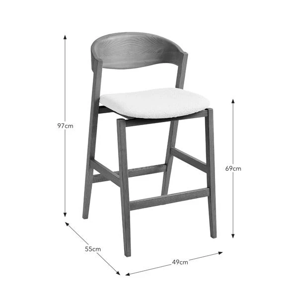 Oskar Bar Stool, Boucle 16 Oskar Bar Stool, Boucle - Image 16