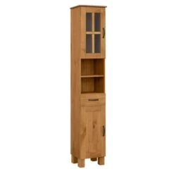 Harlow Oak Effect Tallboy Storage Unit -Furniture Sale Store 30869865 alt02