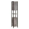 Colton Concrete Effect Tallboy Storage Unit With Mirrored Door