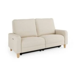 Beatrice Luna Fabric Natural Power Recliner 3 Seater Sofa -Furniture Sale Store 30869974 alt06
