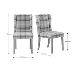 Oswald Set Of 2 Dining Chairs, Country Check -Furniture Sale Store 30872516 alt09