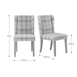 Oswald Set Of 2 Dining Chairs, Country Check -Furniture Sale Store 30872520 alt09