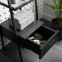 Stannis Reeded Glass Ladder Shelf -Furniture Sale Store 30873172 alt02