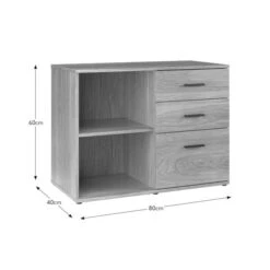Edison Storage Cabinet, Oak Effect -Furniture Sale Store 30876388 alt09