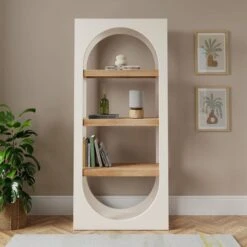Albourne Tall Bookcase, Oak Effect -Furniture Sale Store 30877183