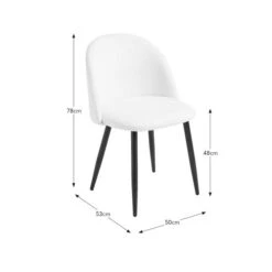 Astrid Dining Chair, Ivory Boucle -Furniture Sale Store 30882611 alt09