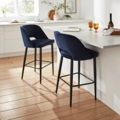 Lillia Velvet Bar Stool -Furniture Sale Store 30882768 alt01