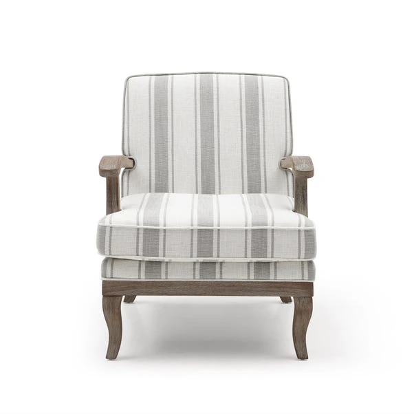 Esme Linen Stripe Chair 8 Esme Linen Stripe Chair - Image 8