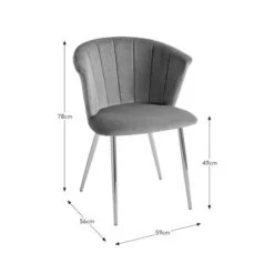 Kendall Dining Chair, Velvet -Furniture Sale Store 30889915 alt09