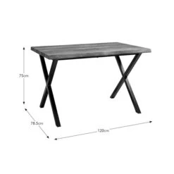 Ezra 4 Seater Rectangular Compact Dining Table, 120cm -Furniture Sale Store 30890246 alt09