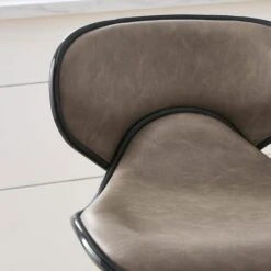 Donte Adjustable Height Swivel Bar Stool, Faux Leather -Furniture Sale Store 30891306 alt02