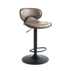 Donte Adjustable Height Swivel Bar Stool, Faux Leather -Furniture Sale Store 30891306 alt05