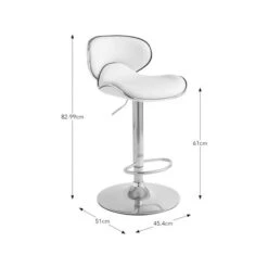 Donte Adjustable Height Swivel Bar Stool, Faux Leather -Furniture Sale Store 30891308 alt09