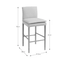 Churchgate Walcote Bar Stool, Herringbone Fabric -Furniture Sale Store 30891386 alt09