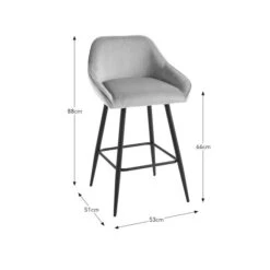 Radleigh Bar Stool, Velvet -Furniture Sale Store 30891416 alt09