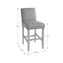 Oakley Counter Height Bar Stool, Grey Fabric -Furniture Sale Store 30891495 alt09