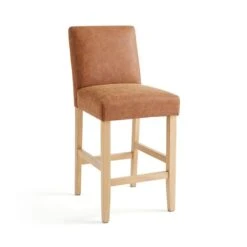 Oakley Counter Height Bar Stool, Tan Faux Leather -Furniture Sale Store 30891497 alt05