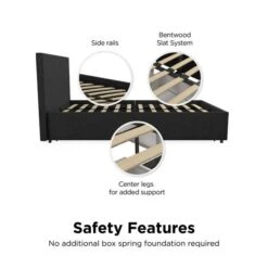 Novogratz Kelly 2 Drawer Bed, Linen -Furniture Sale Store 30892340 alt04