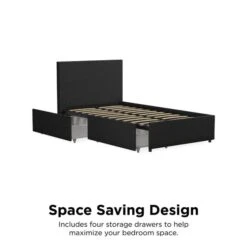 Novogratz Kelly 2 Drawer Bed, Linen -Furniture Sale Store 30892340 alt05