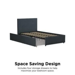 Novogratz Kelly 2 Drawer Bed, Linen -Furniture Sale Store 30892443 alt05