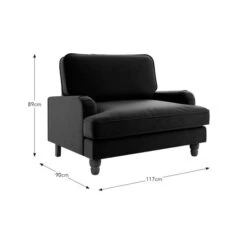 Beatrice Matte Velvet Snuggle Sofa -Furniture Sale Store 30893211 alt09