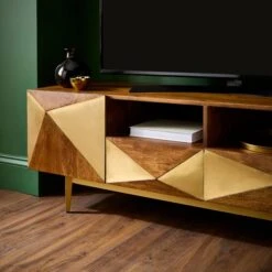 Zadie Extra Wide TV Unit For TVs Up To 80", Mango Wood 9 Zadie Extra Wide TV Unit For TVs Up To 80", Mango Wood -Furniture Sale Store 30893738 alt02