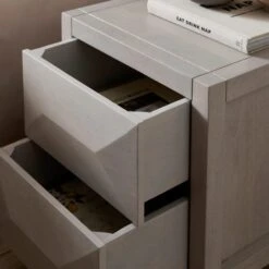 Watkins 2 Drawer Grey Wash Bedside Table, Mango Wood -Furniture Sale Store 30894112 alt03
