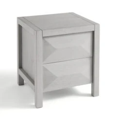 Watkins 2 Drawer Grey Wash Bedside Table, Mango Wood -Furniture Sale Store 30894112 alt07