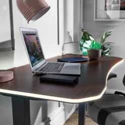 X Rocker Living Woodgrain Desk With Wireless Charging, 140x60cm -Furniture Sale Store 30895062 alt02