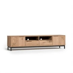 Reynolds Extra Wide TV Unit For TVs Up To 80", Rustic Oak Effect 15 Reynolds Extra Wide TV Unit For TVs Up To 80", Rustic Oak Effect -Furniture Sale Store 30901016 alt06