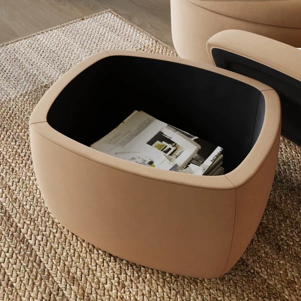 Modern Curves Velvet Storage Footstool 4 Modern Curves Velvet Storage Footstool - Image 4