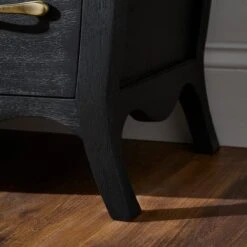 Keiko 5 Drawer Chest, Black Mango Wood -Furniture Sale Store 30901776 alt04