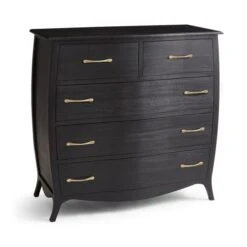 Keiko 5 Drawer Chest, Black Mango Wood -Furniture Sale Store 30901776 alt05