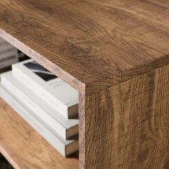 Freddie Low Bookcase, Rustic Wood Effect -Furniture Sale Store 30904866 alt05