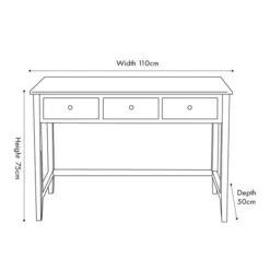 Loft 3 Drawer Desk, Pine -Furniture Sale Store 30907215 alt09